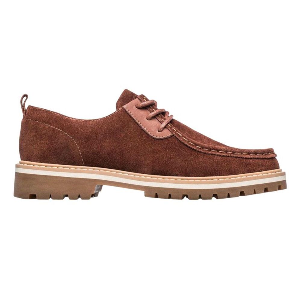 CLAE Unisex Adult Leather Moc Toe Derby Shoes / Brown
